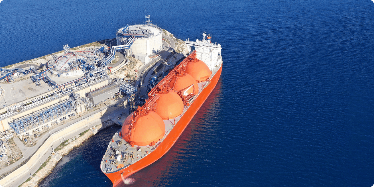 Oil Tanker and Industrial Facility